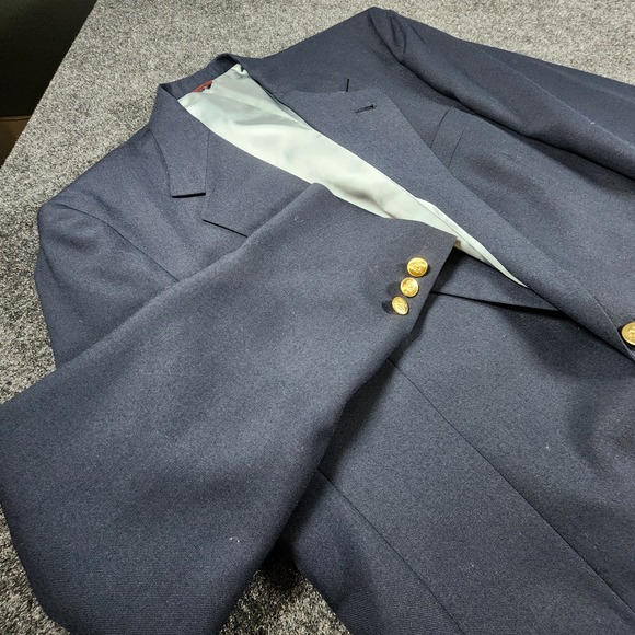 Jack Nicklaus Tournament Series Gold Button Navy Blue Sport Coat Blazer 44XL - Picture 3 of 14